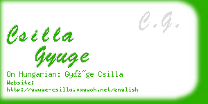 csilla gyuge business card